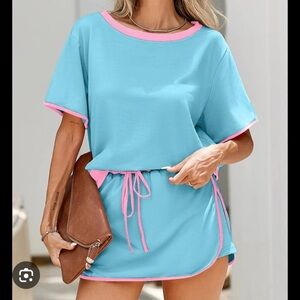 Medium colorblock skort set